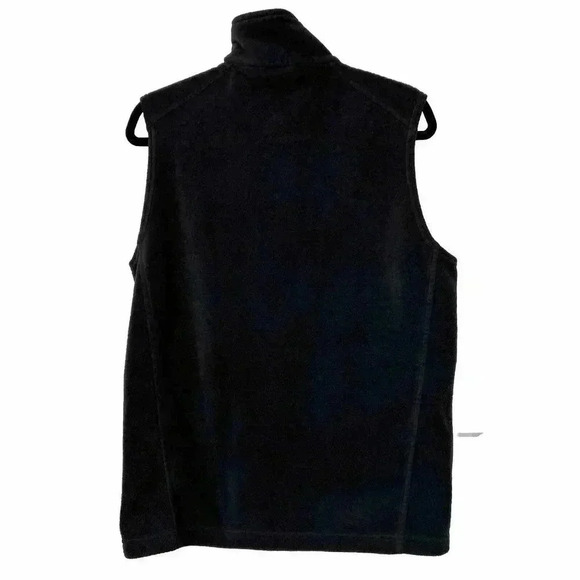 Columbia Fleece Vest Men's S Full Zip Charcoal Black Sleeveless Jacket Layer - Picture 5 of 5